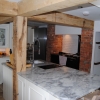 Luxury Kitchen Installation - Green Oak Beam Detail